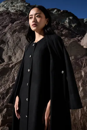 Chilling Woollen Dress (Black) & Moriri Woollen Overlay Dress (Black)