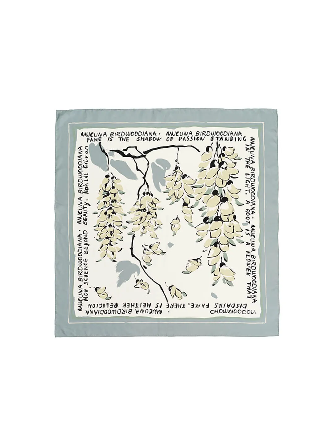 Chowxiaodou Rainbow Girl Twill Silk Square Scarf