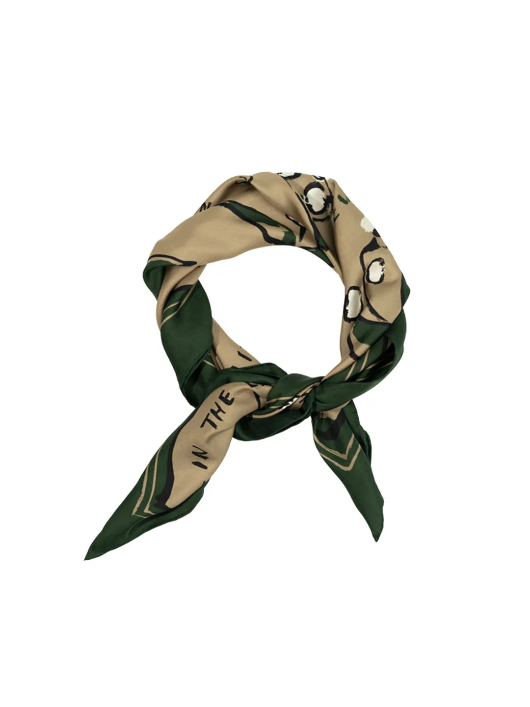 Chowxiaodou Rainbow Girl Twill Silk Square Scarf
