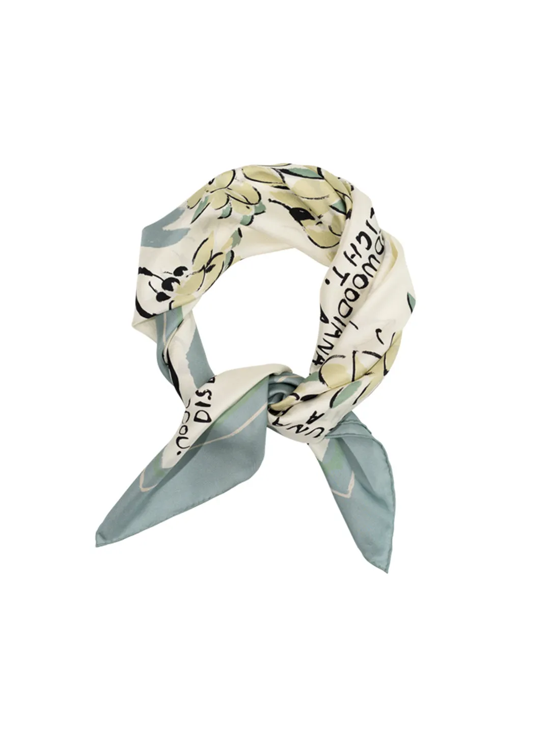 Chowxiaodou Rainbow Girl Twill Silk Square Scarf