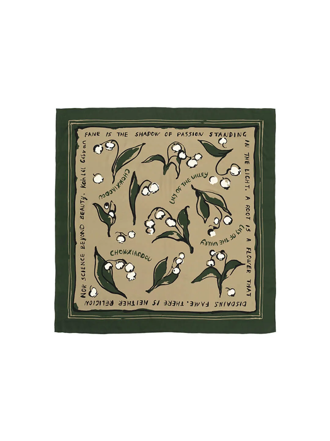 Chowxiaodou Rainbow Girl Twill Silk Square Scarf