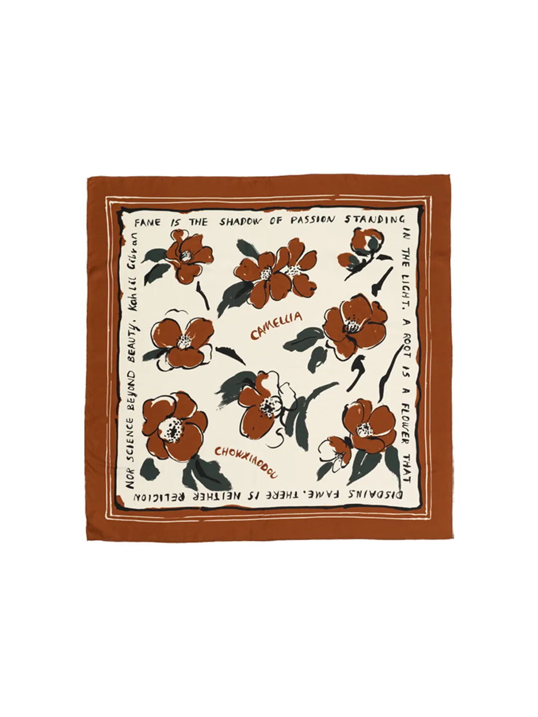 Chowxiaodou Rainbow Girl Twill Silk Square Scarf