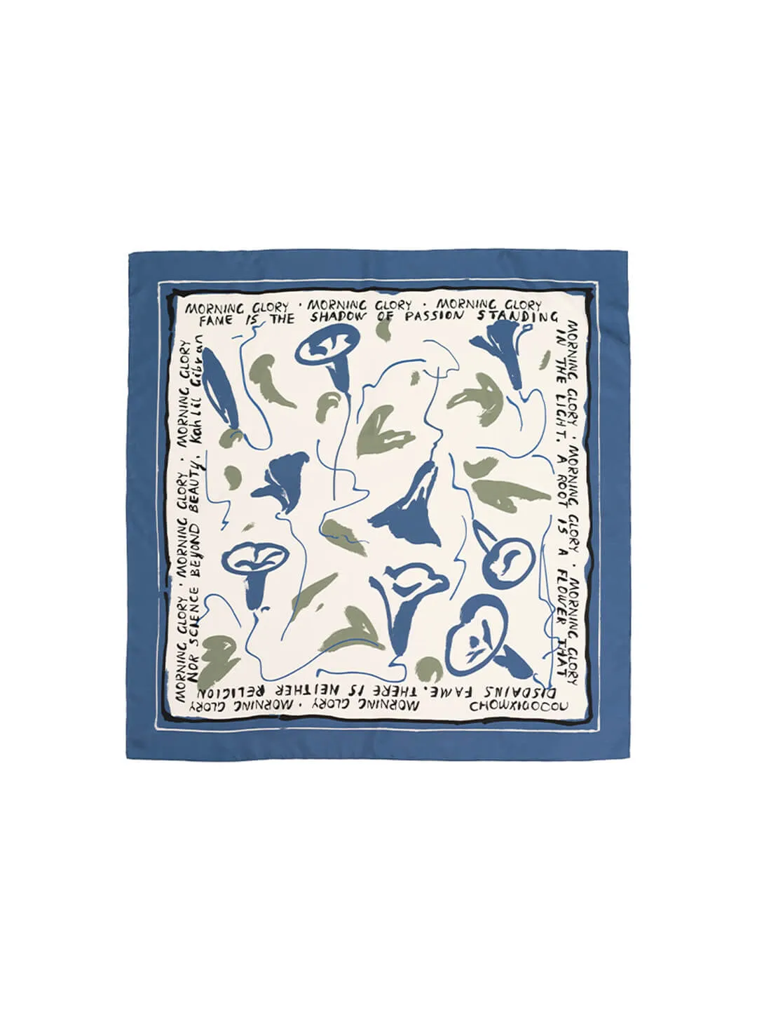 Chowxiaodou Rainbow Girl Twill Silk Square Scarf