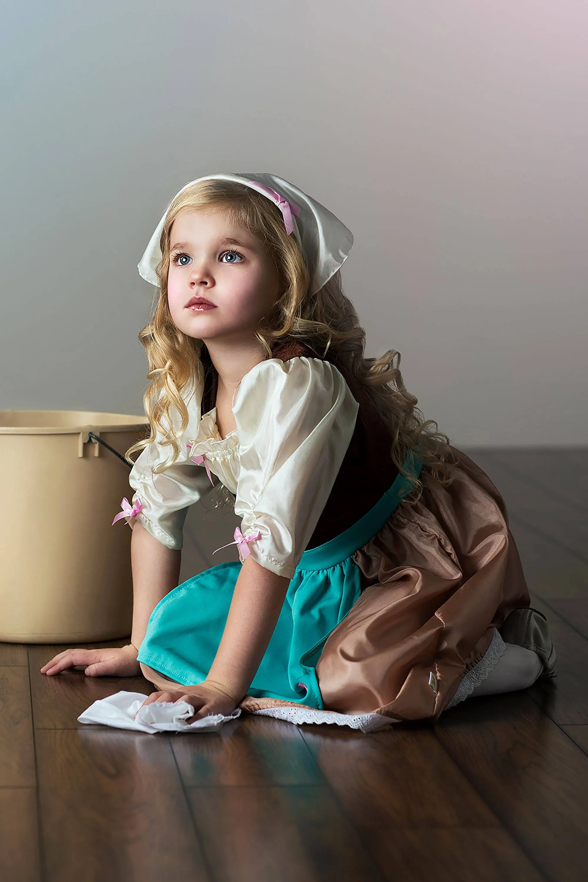 Cinderella Day Dress with Scarf