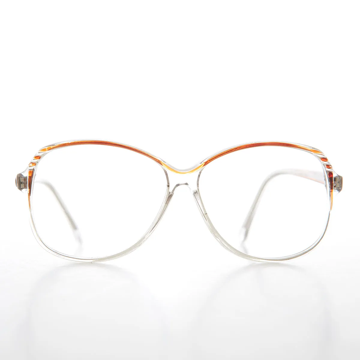 Clear Round Retro Reading Glasses - Tina