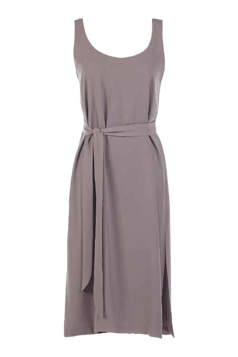Clouds Slip Dress with Plunging Neckline