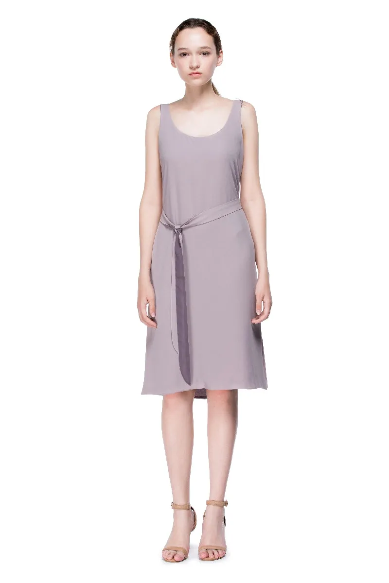 Clouds Slip Dress with Plunging Neckline