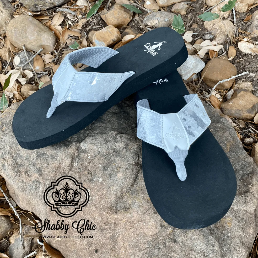 Clover White Flip Flops