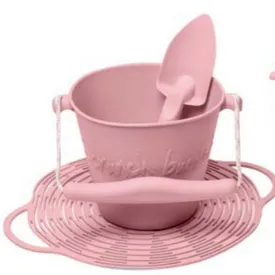 Collaspible Beach Basket Set - Dusty Rose