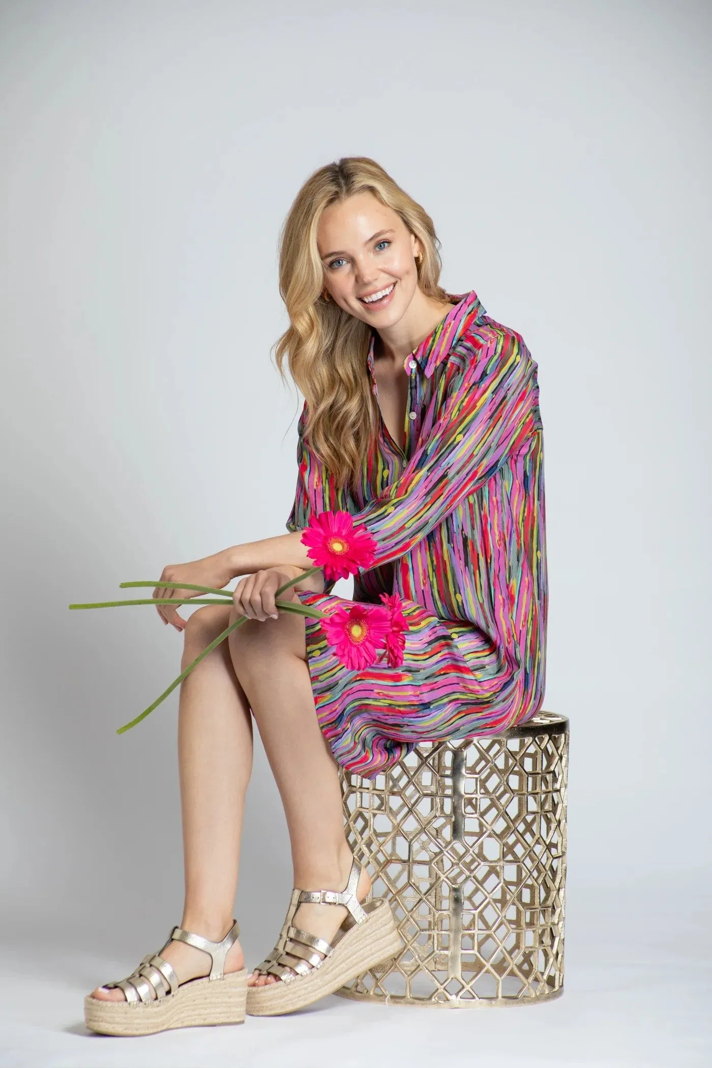Colour Play Print - Shirt Dress