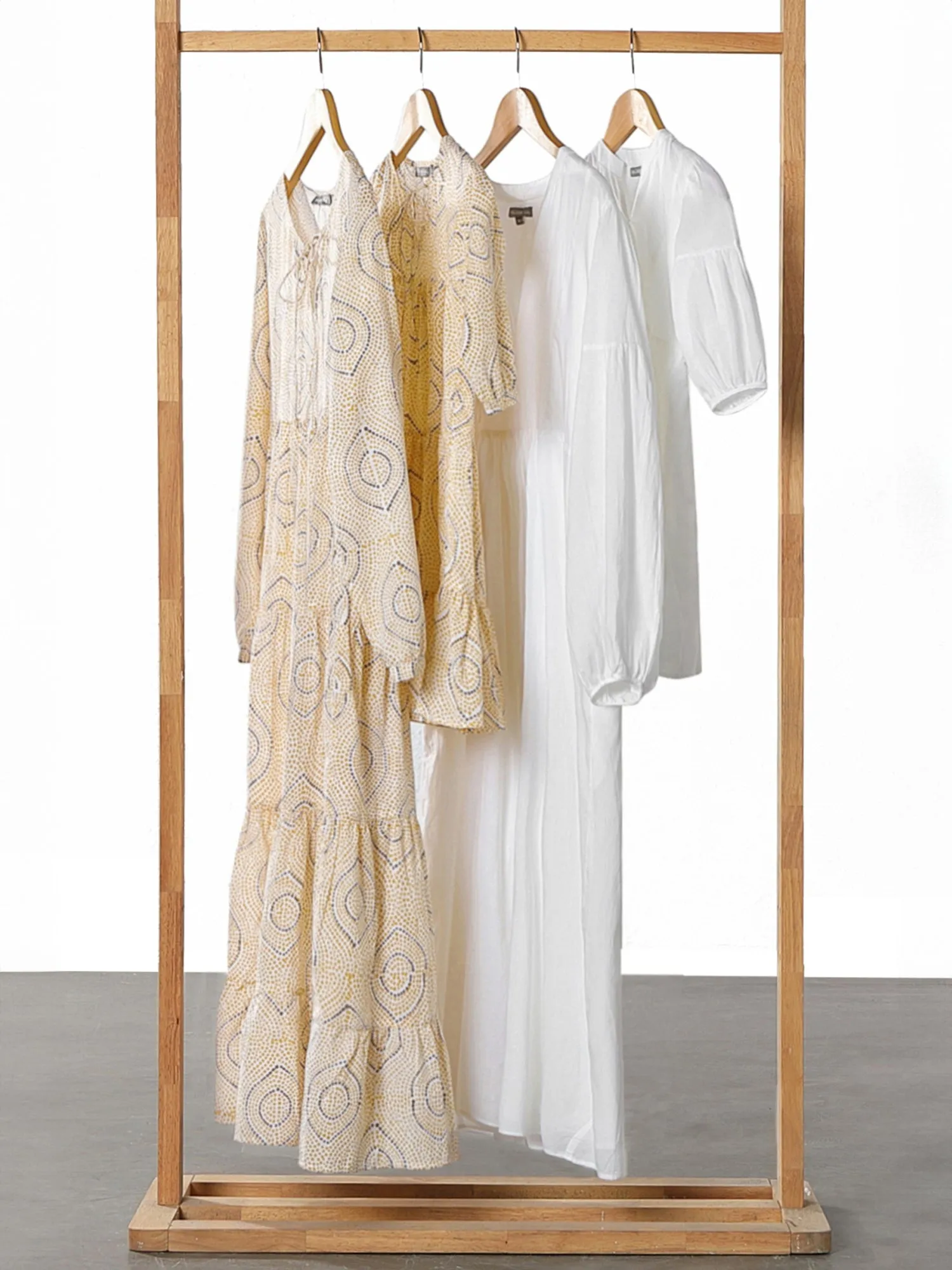 Cotton Kaftan Girl's Dress - White