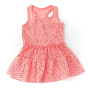 Crochet Cover-Up Dress | Coral