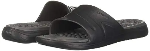 crocs Unisex Adult Reviva Black/Slate Grey Sliders-4 Men/ 5 UK Women (M5W7) (205546-0DD)