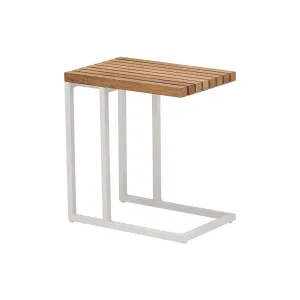 Cube Outdoor Side Table - White