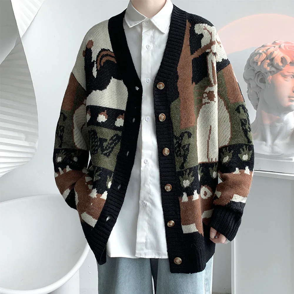 Cute Animal Knitted Casual Cardigan