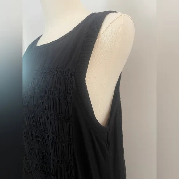 Daily Practice by Anthropologie Black Prix Smocked Dress Size Large