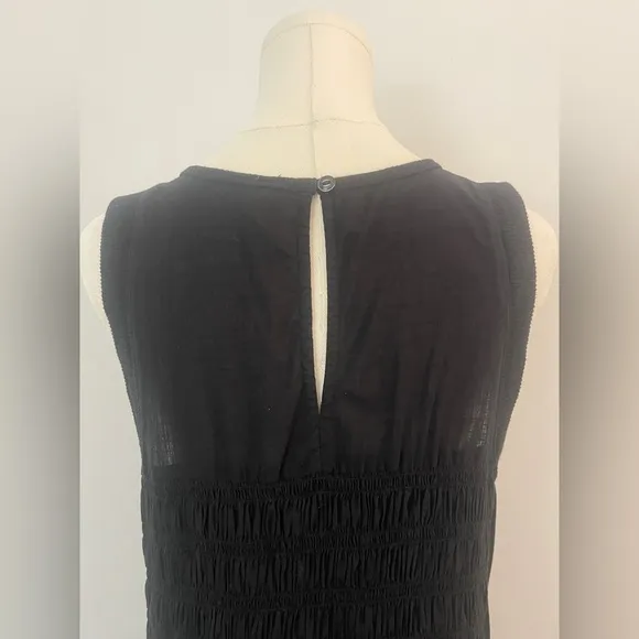 Daily Practice by Anthropologie Black Prix Smocked Dress Size Large