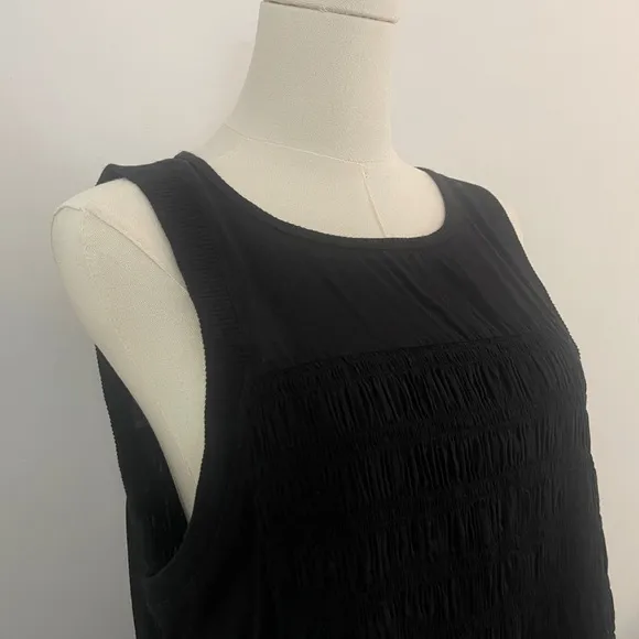 Daily Practice by Anthropologie Black Prix Smocked Dress Size Large