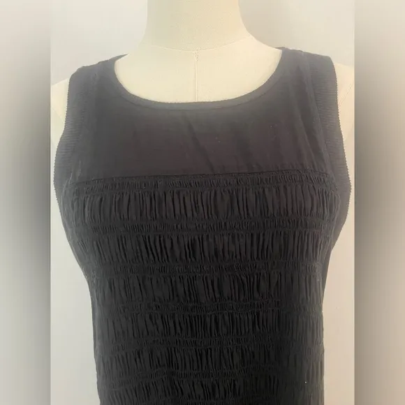 Daily Practice by Anthropologie Black Prix Smocked Dress Size Large
