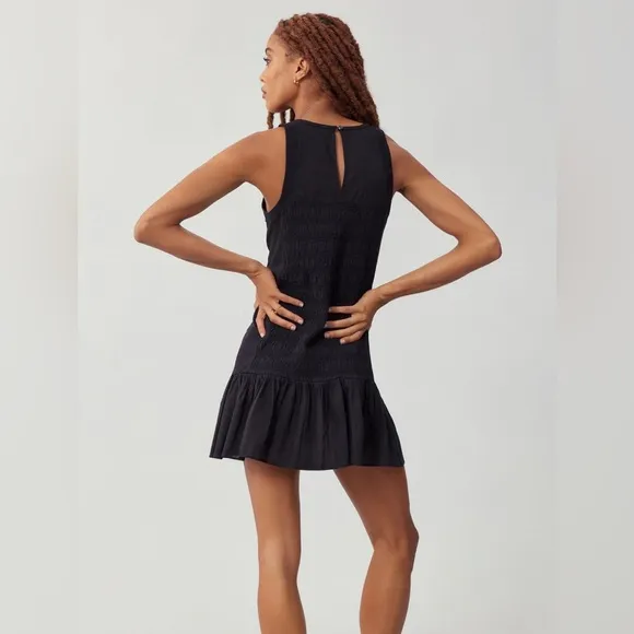 Daily Practice by Anthropologie Black Prix Smocked Dress Size Large