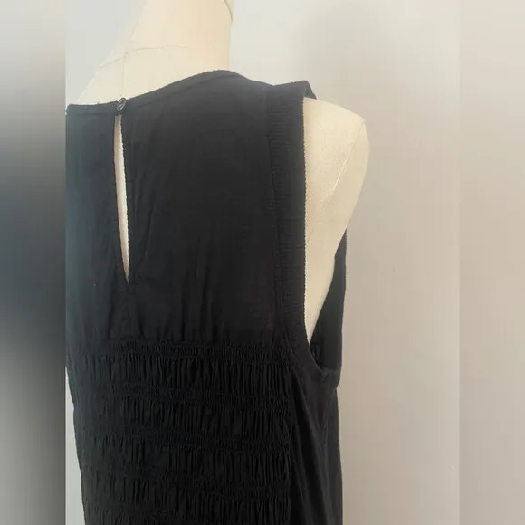 Daily Practice by Anthropologie Black Prix Smocked Dress Size Large