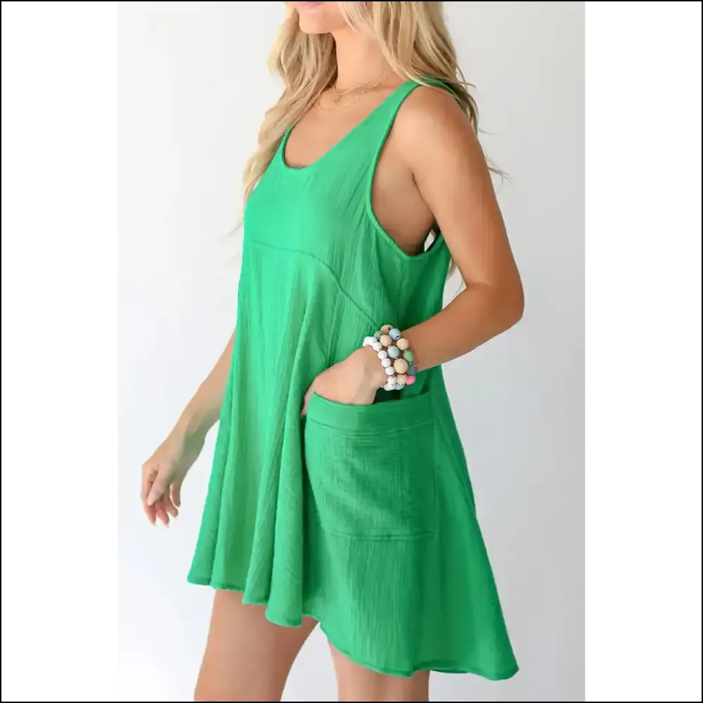 Dark Green Crinkle Mini Dress: i Own this Room (and you Know It) 😈 Needful Things