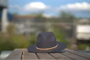Dark Grey & Gold Fedora Hat