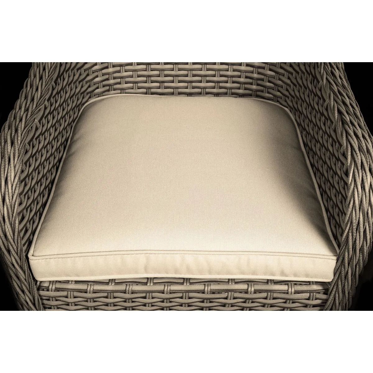 Dellonda Chester Rattan Wicker Garden Dining Chairs with Cushion, Brown