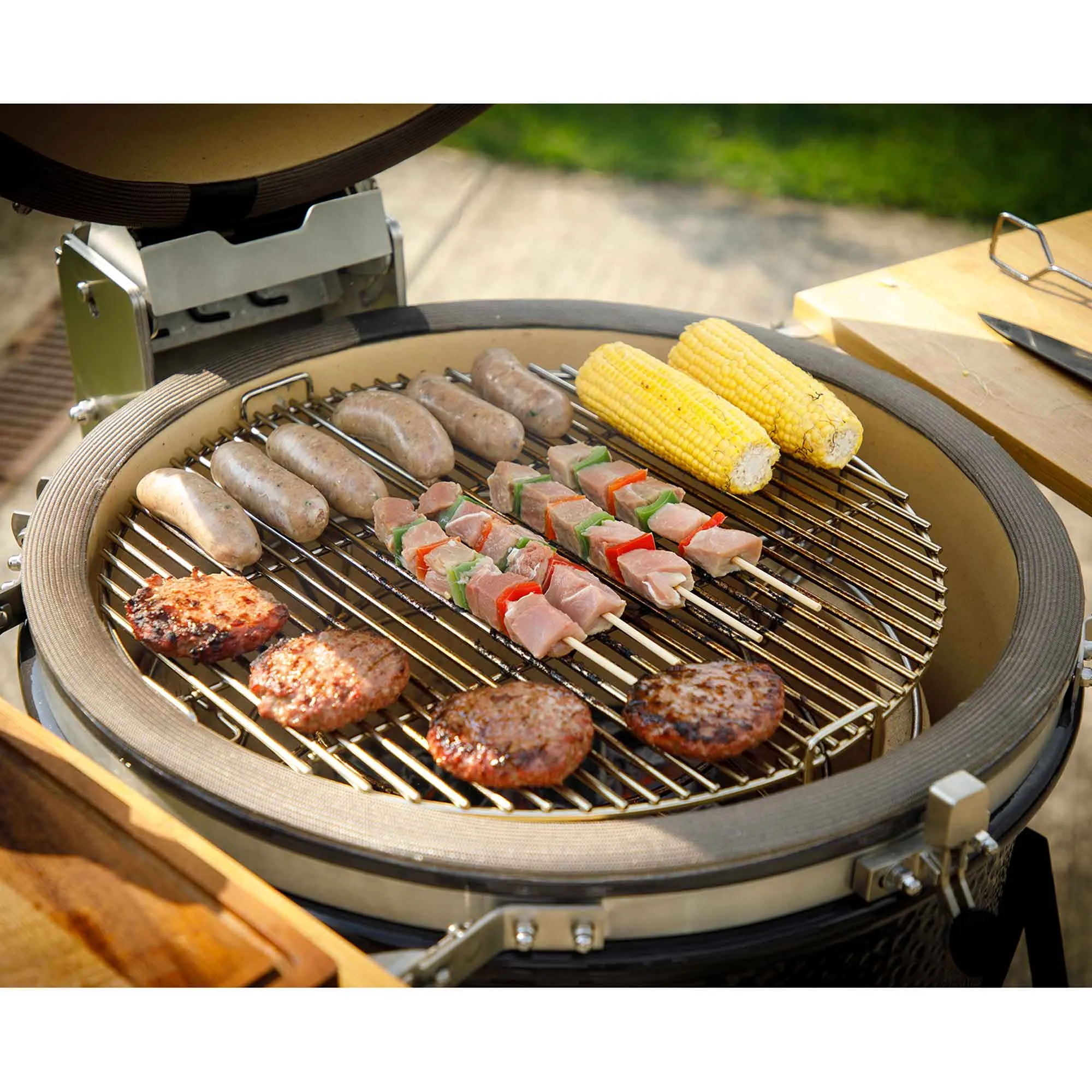 Deluxe Ceramic Kamado Style BBQ Grill/ Oven/Smoker, 22"(56cm) - DG236