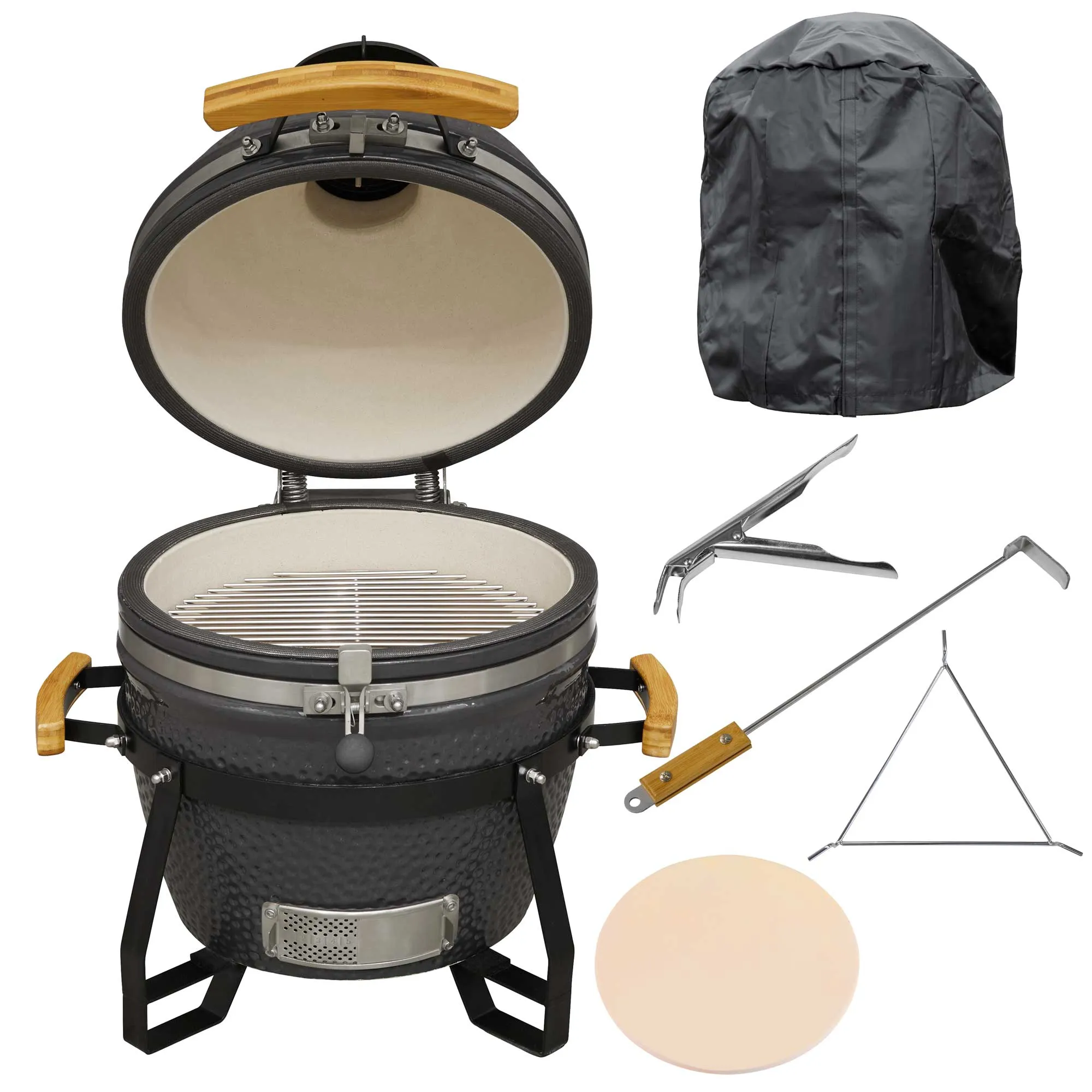 Deluxe Ceramic Kamado Style BBQ Grill/Oven/Smoker, 16"(40cm) - DG235