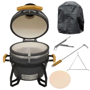 Deluxe Ceramic Kamado Style BBQ Grill/Oven/Smoker, 16"(40cm) - DG235