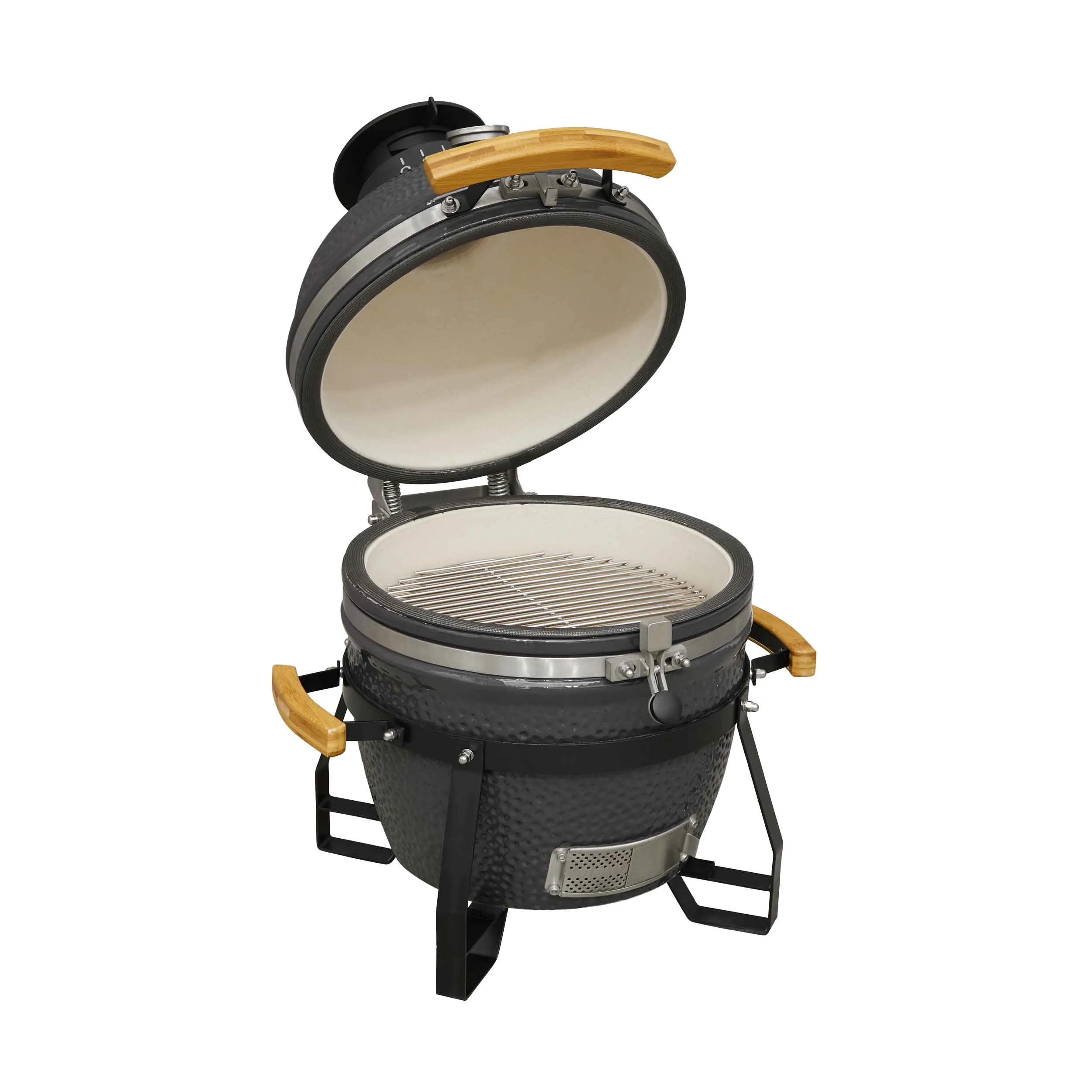 Deluxe Kamado BBQ Grill, Oven, Smoker, Ceramic 16"(40cm) - DG158