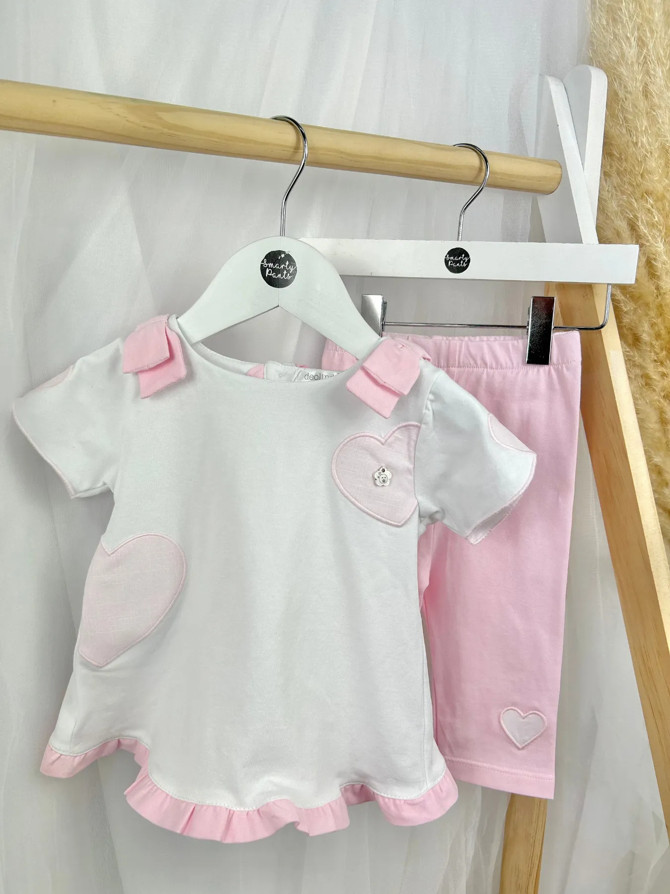 Deolinda Toddler Girl 'Lina' Heart Legging Set
