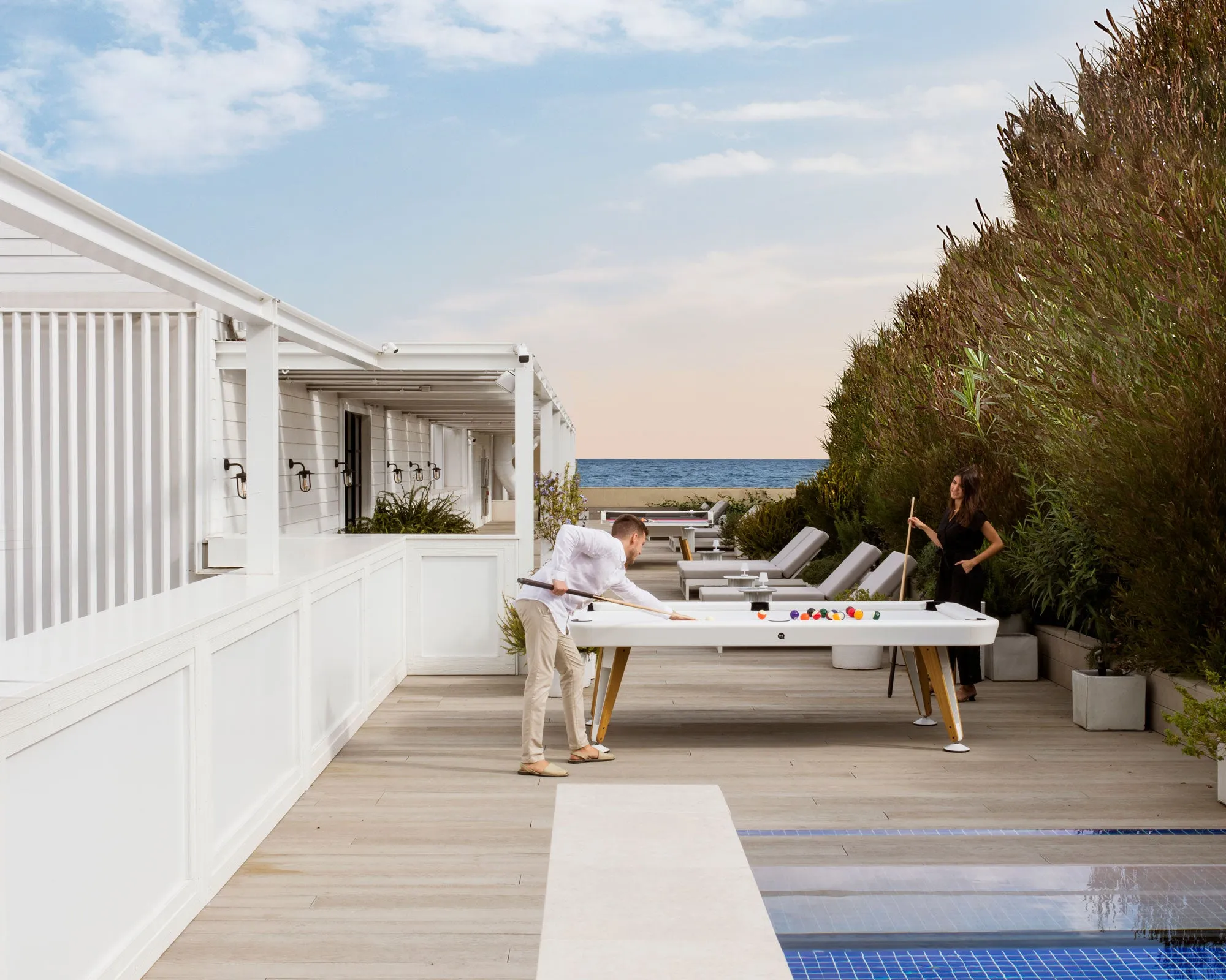 Diagonal Pool Table - Outdoor