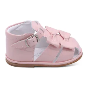 'Dina' Girls Pink Patent T-Bar Sandals