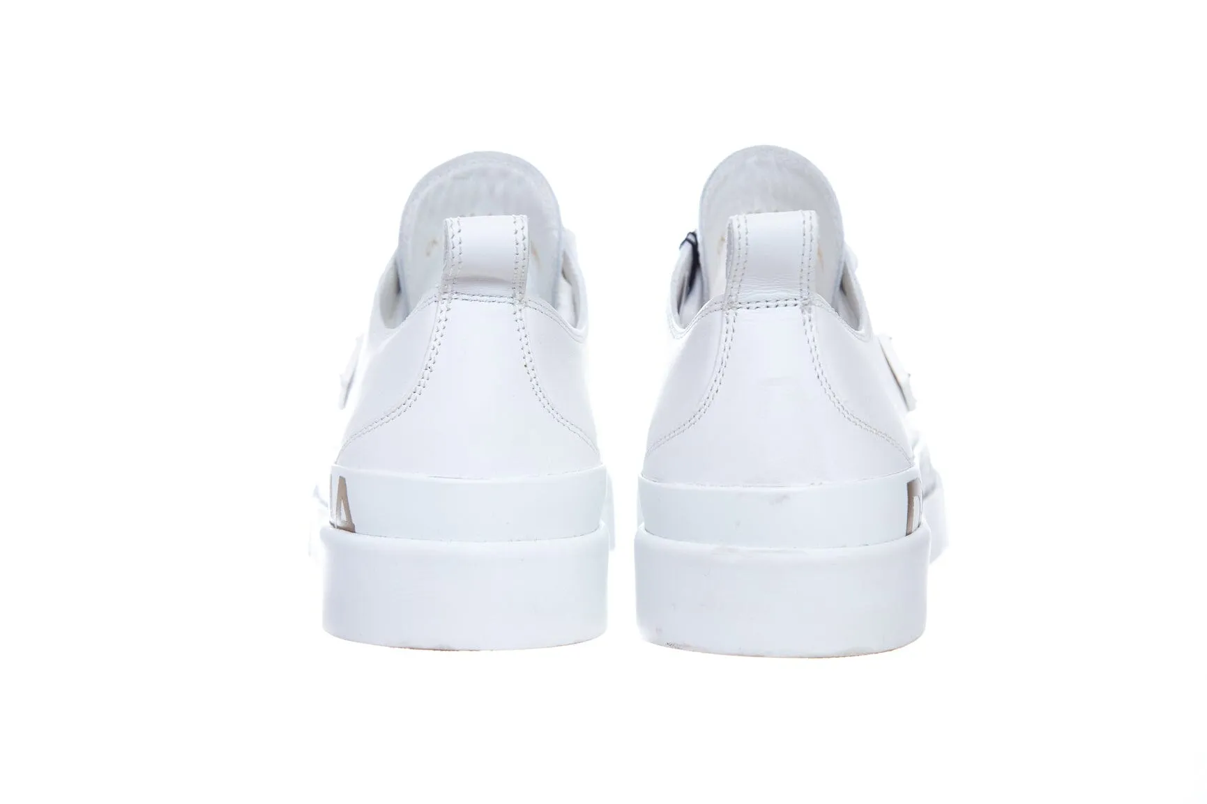 Dolce & Gabbana White Leather Logo Low Top Sneakers SZ 38.5