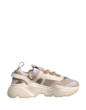 Dolce&Gabbana DAYMASTER Women Beige Sneakers Polyester Wedge Trainer Shoes EU 35