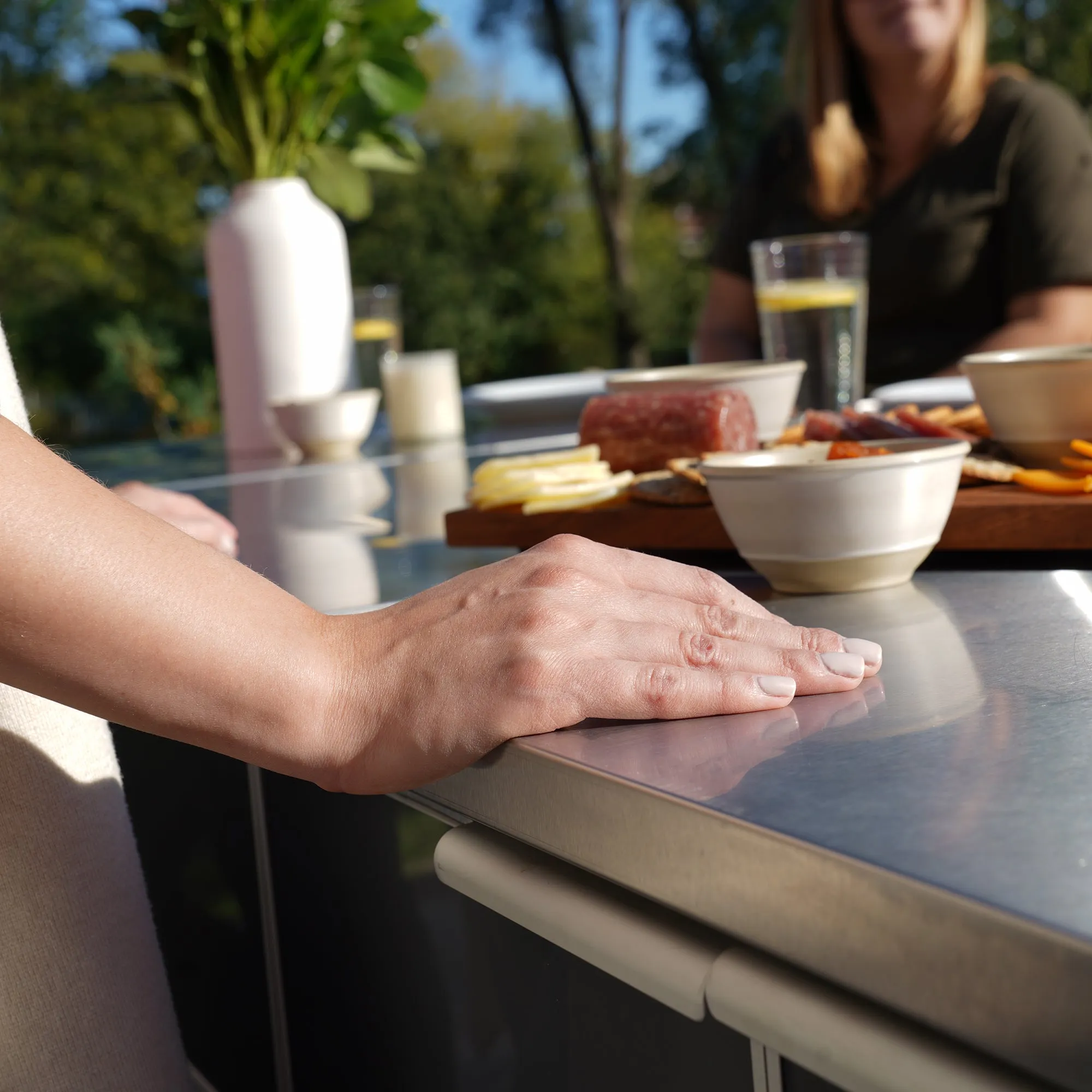 Double Extended Stainless Steel Top