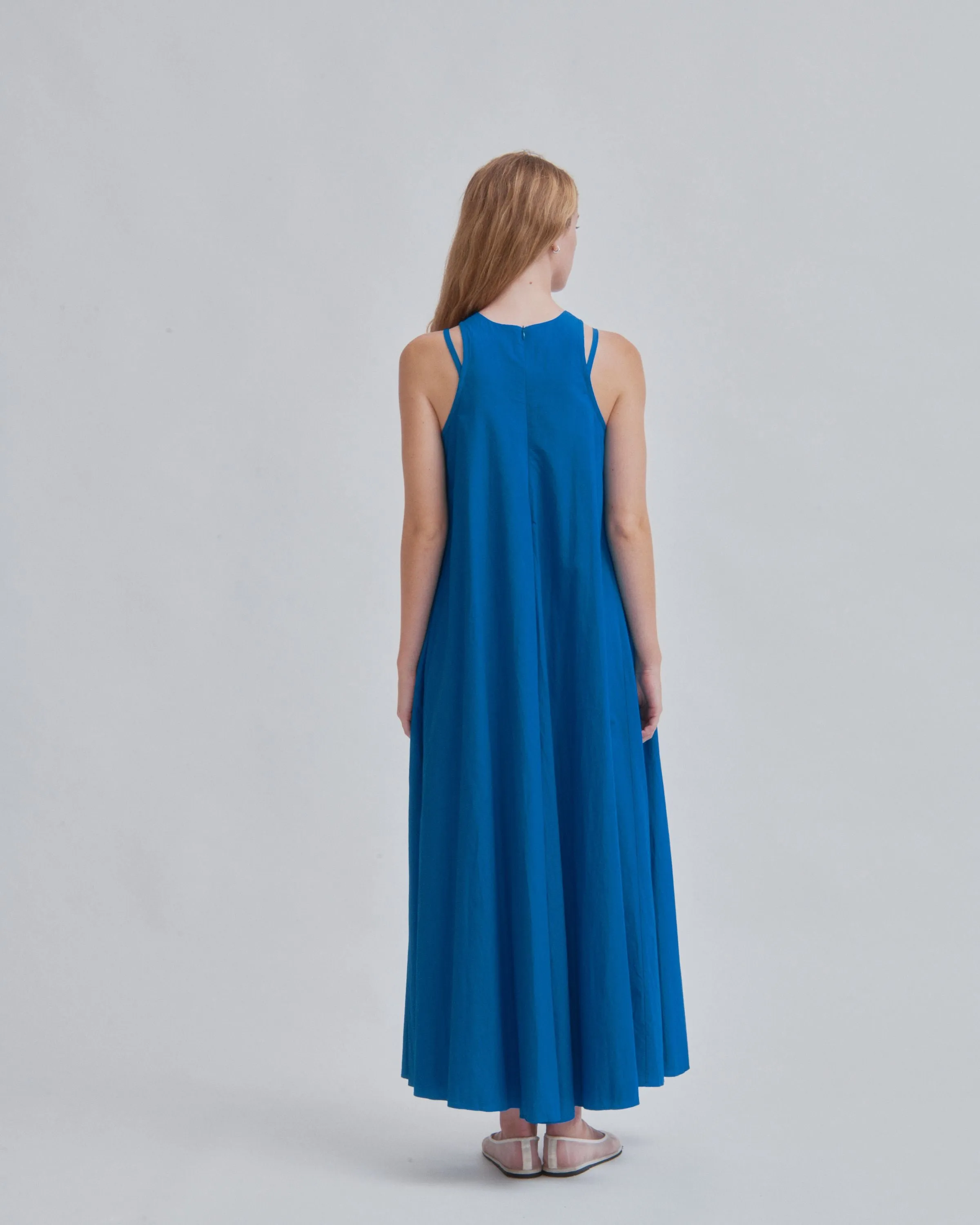Double Strap Dress in Cerulean