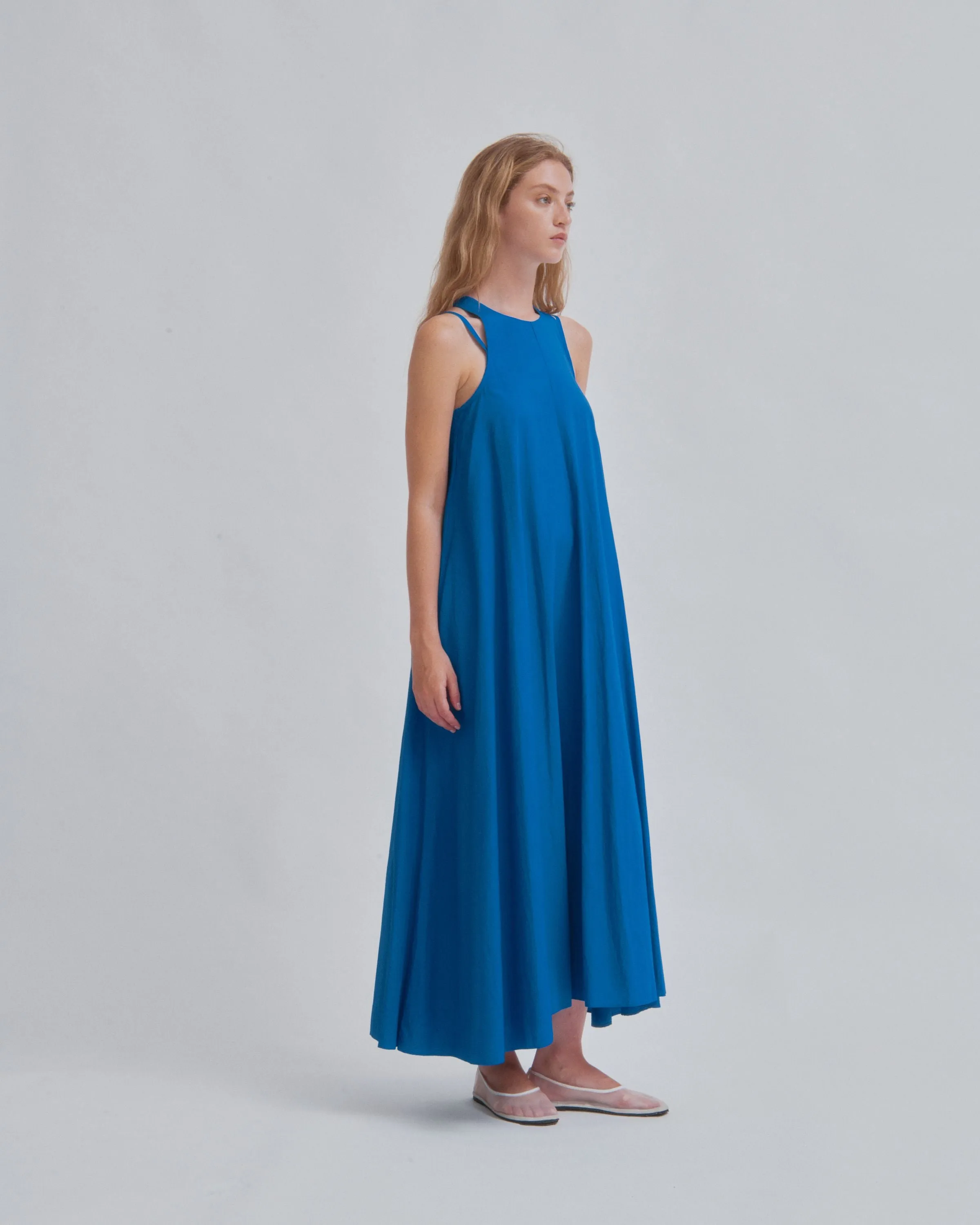 Double Strap Dress in Cerulean