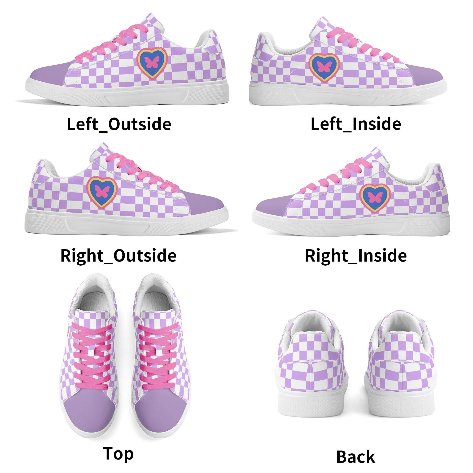Dream Pop Unisex Low Top Leather Kicks