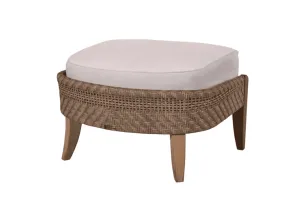 Eastern Shores Woven & Teak Outdoor Ottoman
