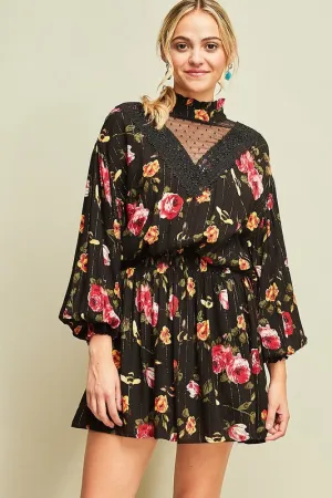 EISLEY LUREX FLORAL DRESS-