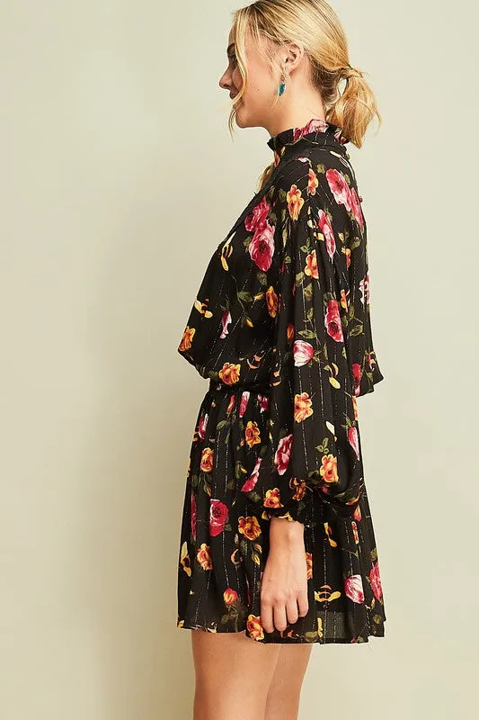 EISLEY LUREX FLORAL DRESS-