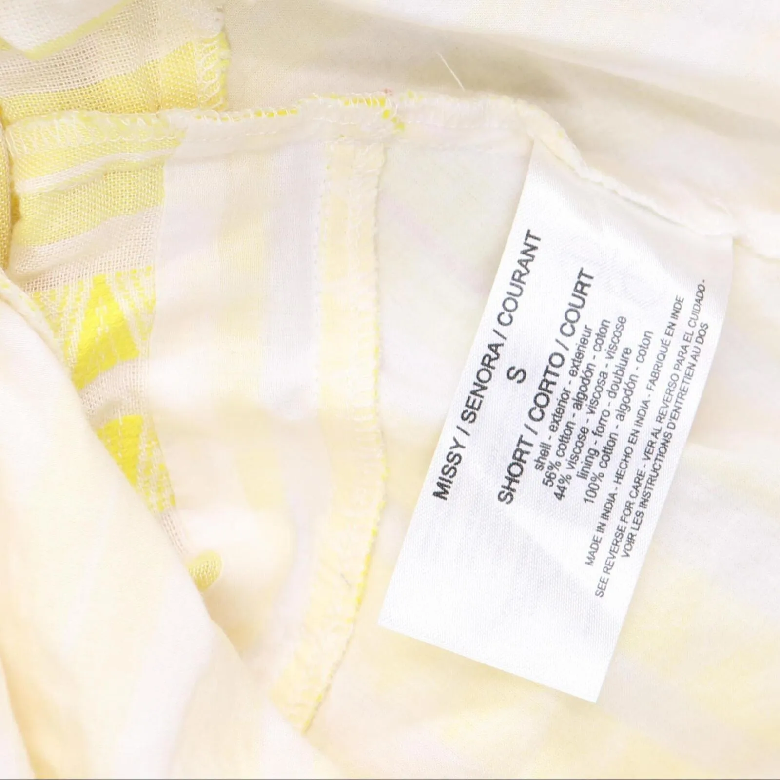 Ella Moss Womens Jessie Flutter Sleeve Wrap Dress Empire Yellow S