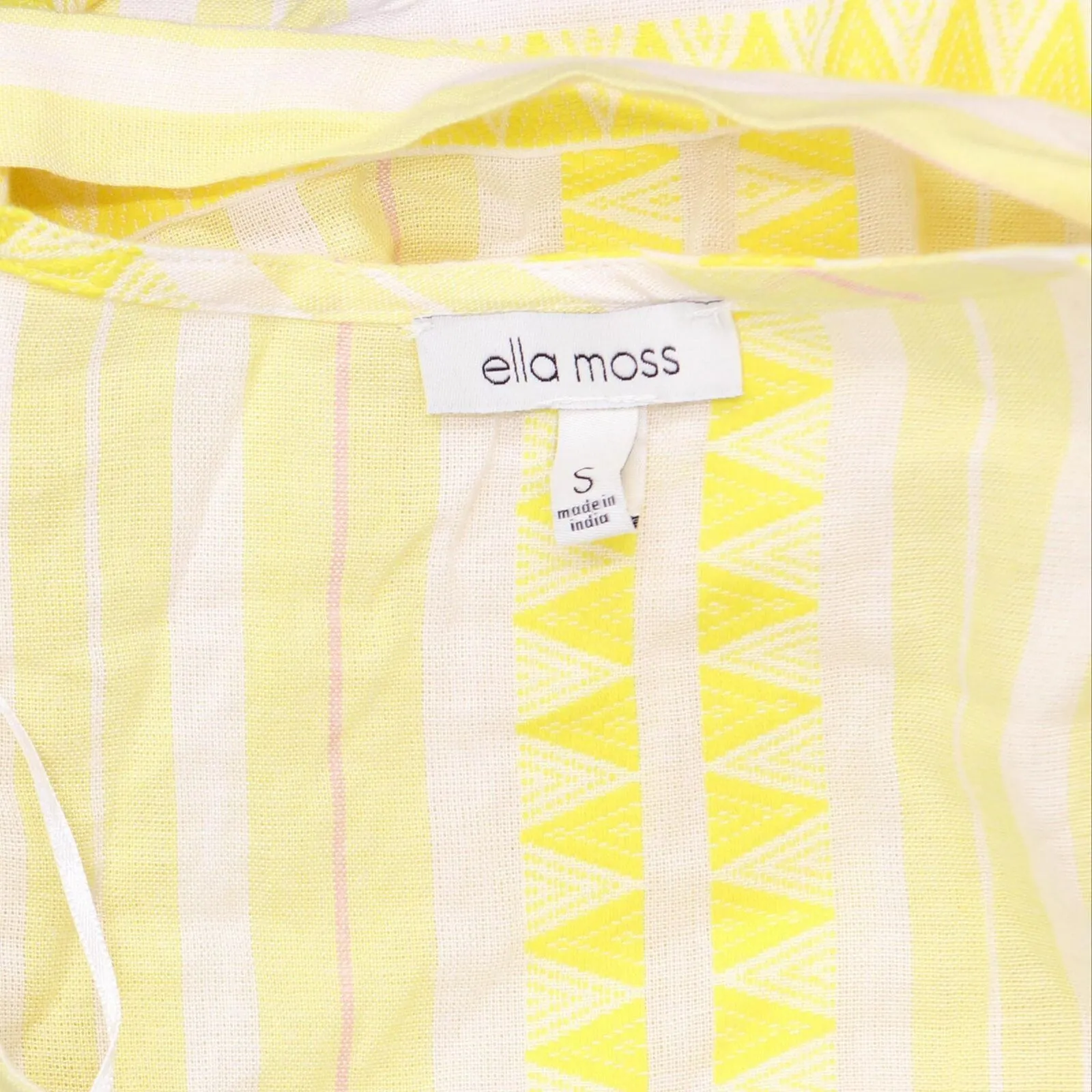 Ella Moss Womens Jessie Flutter Sleeve Wrap Dress Empire Yellow S