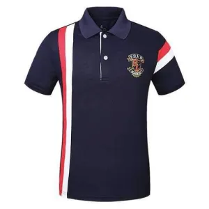 Embroidery Patchwork Casual Golf Shirt