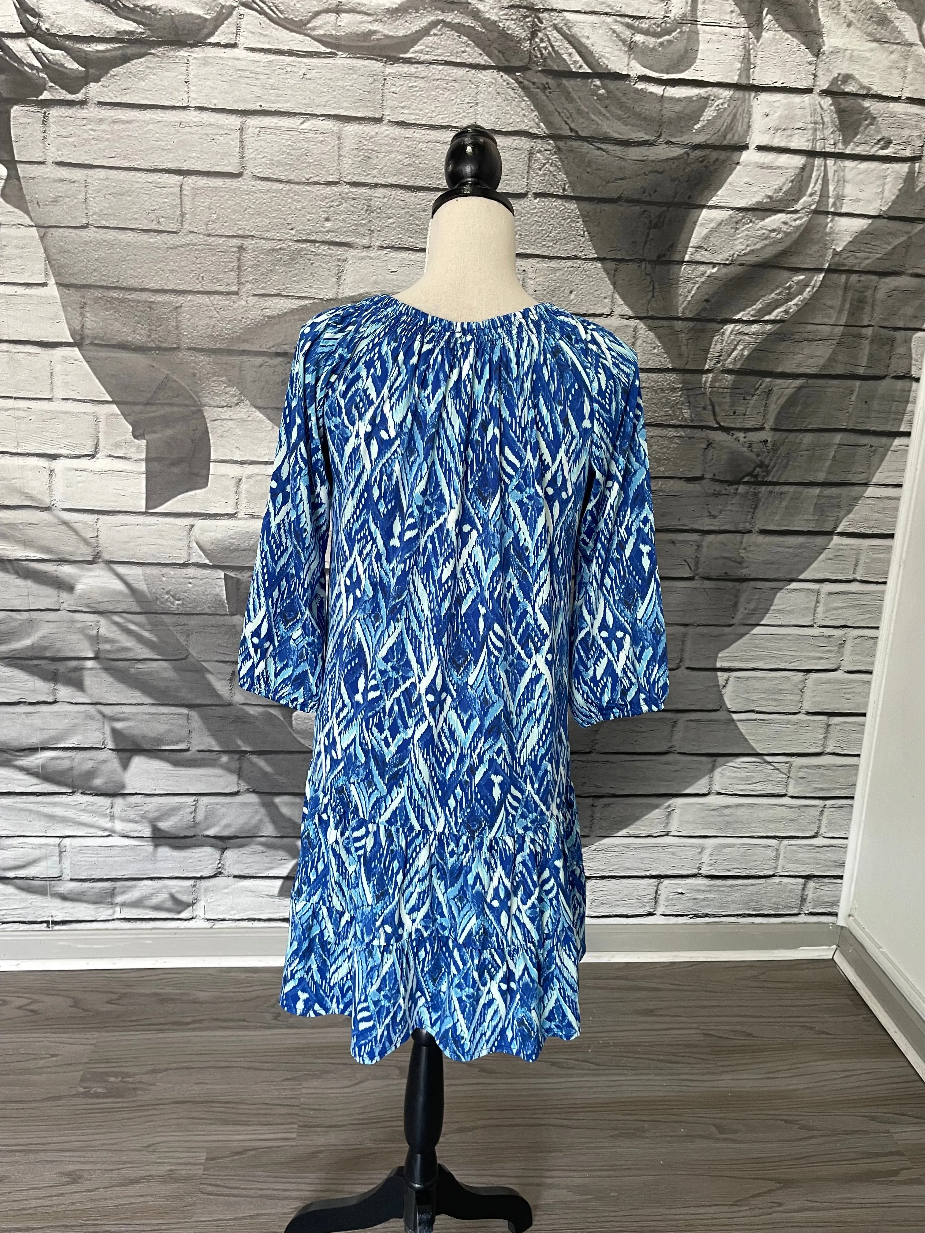 Emily Dress in Blue Cyprus