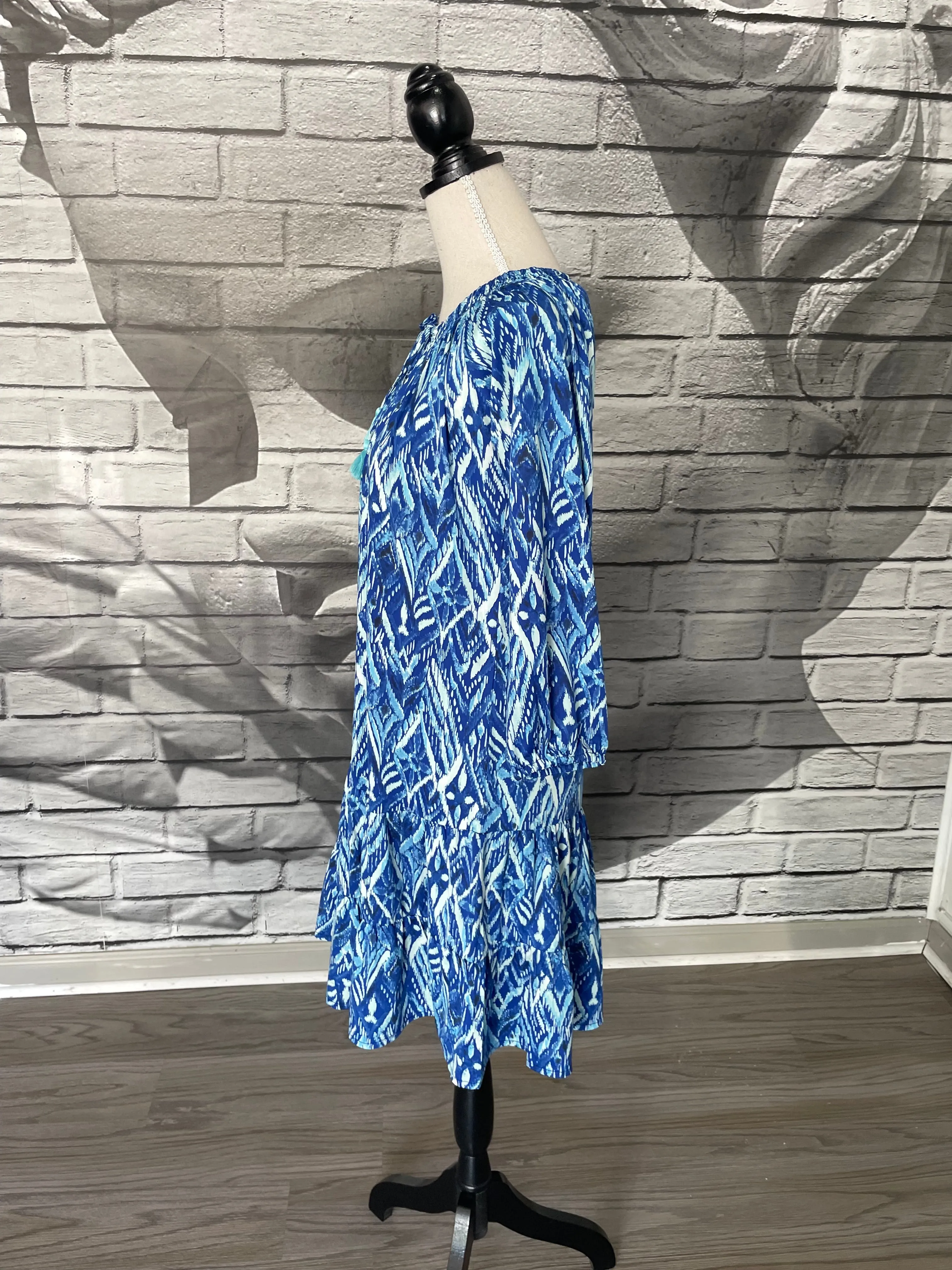 Emily Dress in Blue Cyprus