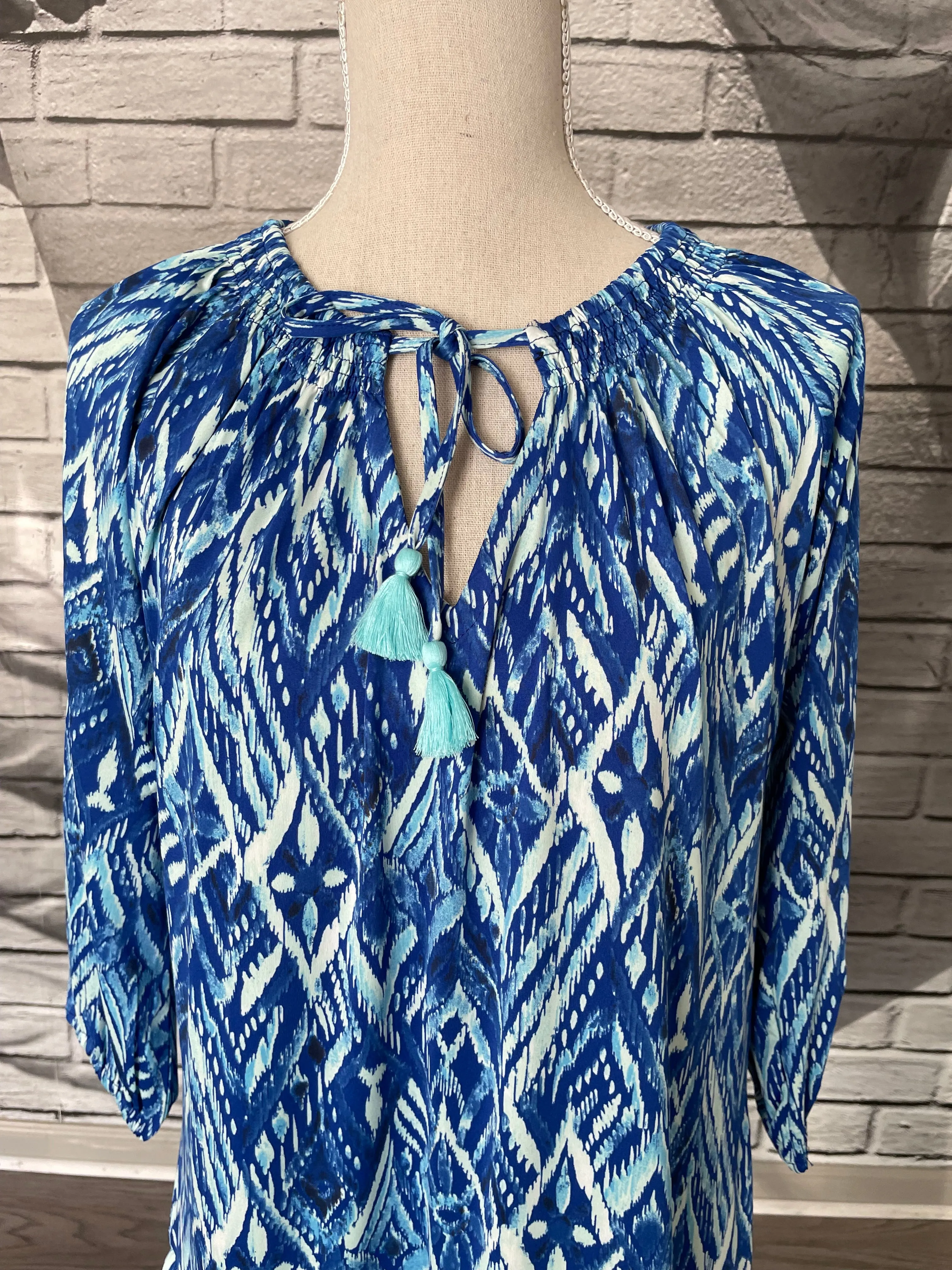 Emily Dress in Blue Cyprus